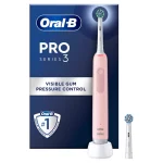 Oral-B Pro3 Ηλεκτρική Οδοντόβουρτσα με Αισθητήρα Πίεσης Ροζ 3000