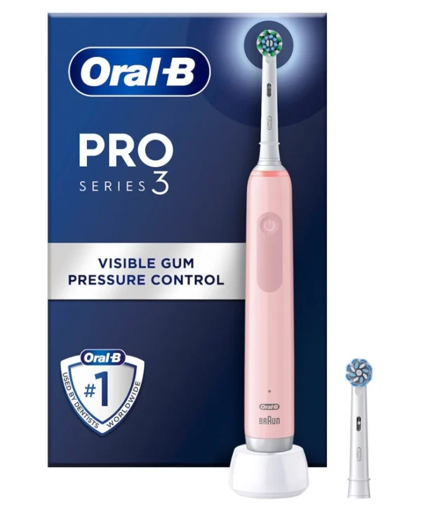 Oral-B Pro3 Ηλεκτρική Οδοντόβουρτσα με Αισθητήρα Πίεσης Ροζ 3000
