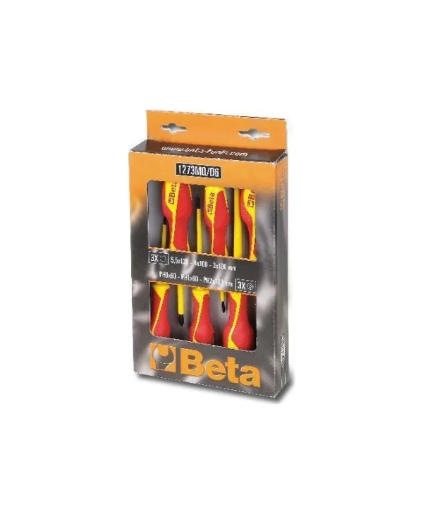 Beta Σετ 6 Κατσαβίδια Ηλεκτρολόγου 1000V 1273MQ/D6 1273MQ-D6