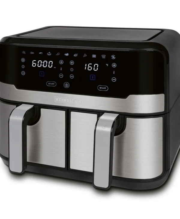 Heinrich's HFR 8214 Air Fryer με Διπλό Αποσπώμενο Κάδο 9lt Μαύρο