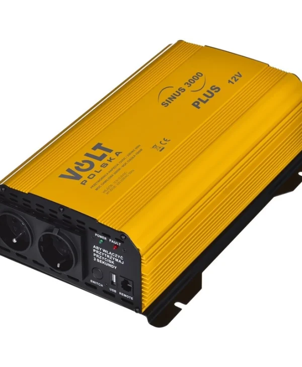 Volt Polska Inverter Αυτοκινήτου Καθαρού Ημιτόνου 1500W για Μετατροπή 12V DC σε 230V AC με 1xUSB 3SIR300012