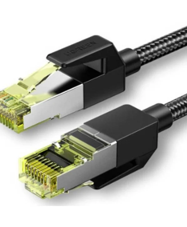 Ugreen F/FTP Cat.7 (10Gbps) Καλώδιο Δικτύου Ethernet 0.5m Μαύρο 80420