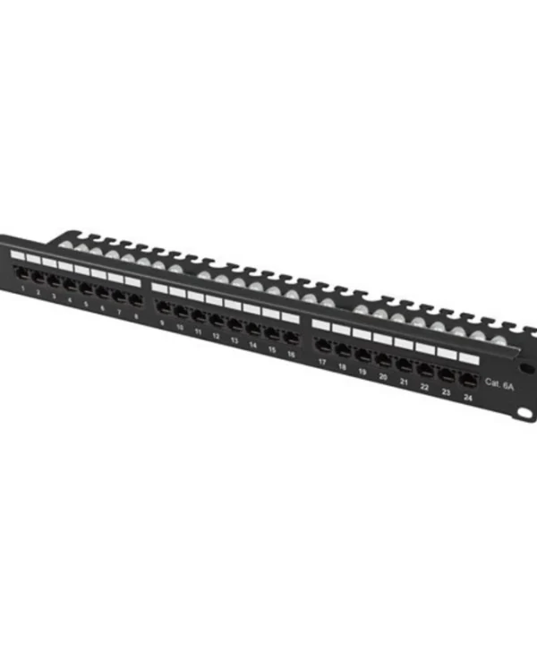 Lanberg Patch Panel για Rack 1U 19" 24 Θυρών Μαύρο PPUA-1124-B