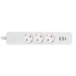Entac ESES1.5G3-1.5-SW-2UA1UC Πολύπριζο 3 Θέσεων με 2 USB-A, 1 USB-C, Διακόπτη και Καλώδιο 1.5m