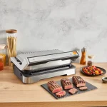 Tefal Optigrill 4in1 XL Επιτραπέζια Ηλεκτρική Ψησταριά Λείας και Αυλακωτής Πλάκας 2200W με Καπάκι και Ρυθμιζόμενο Θερμοστάτη 46x36εκ. GC784D30 - Image 2
