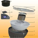 LotusGrill G34 Ανοξείδωτη Φορητή Ψησταριά Κάρβουνου 32x32εκ. Anthracite Grey LOG-AN-34P - Image 7