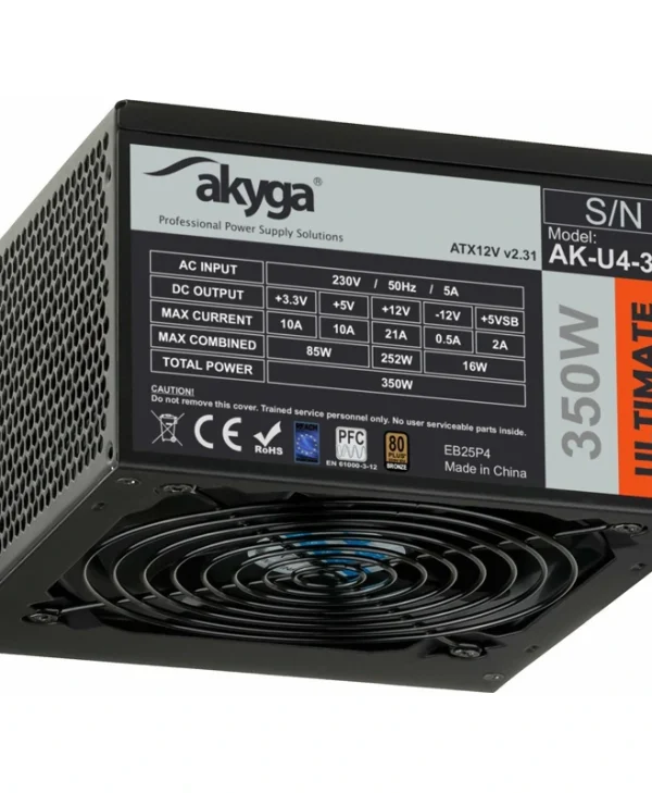 Akyga AK-U4-350 350W Μαύρο Τροφοδοτικό Υπολογιστή Full Wired 80 Plus Bronze