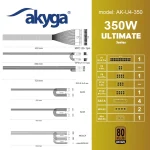 Akyga AK-U4-350 350W Μαύρο Τροφοδοτικό Υπολογιστή Full Wired 80 Plus Bronze - Image 6