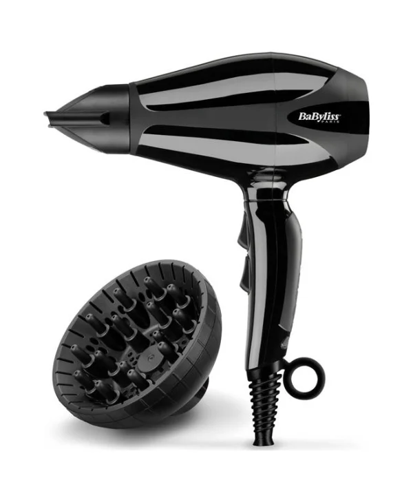 Babyliss Compact Pro Επαγγελματικό Πιστολάκι Μαλλιών με Φυσούνα 2400W Black 6715DE