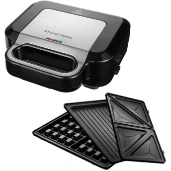 Russell Hobbs Τοστιέρα με Αποσπώμενες Πλάκες για 2 Τοστ 750W Μαύρη 26810-56