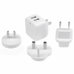 StarTech Φορτιστής Χωρίς Καλώδιο με 2 Θύρες USB-A 17W Λευκός (International Travel) USB2PACWH - Image 2