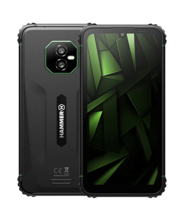 Hammer Ranger Dual SIM (8/256GB) Ανθεκτικό Smartphone Μαύρο-Πράσινο TEL001062