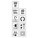 Yato YT-82060 Δραπανοκατσάβιδο Ρεύματος 300W - Image 4