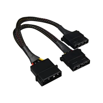Sharkoon 4-Pin Molex - 2x 4-Pin pwm Cable 0.15m Μαύρο 4044951018925