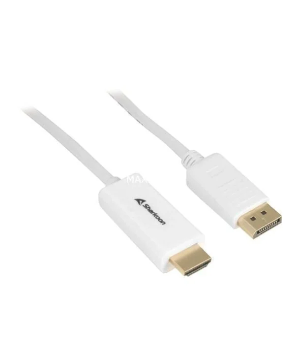 Sharkoon Cable DisplayPort male - HDMI male 2m Λευκό (MX-1847829) 4044951037711