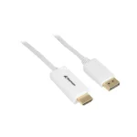 Sharkoon Cable DisplayPort male - HDMI male 2m Λευκό (MX-1847829) 4044951037711 - Image 2