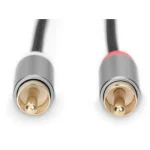 Digitus Καλώδιο Ήχου 3.5mm male - 2x RCA male Μαύρο 1.8m με Επίχρυσους Ακροδέκτες DB-510330-018-S - Image 2