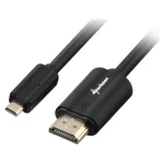Sharkoon HDMI 1.4 High Speed 1080p 120Hz Cable HDMI male - micro HDMI male 1.5m Μαύρο 4044951017973