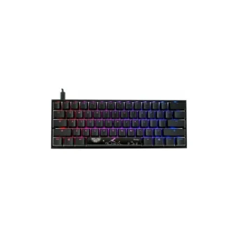Ducky Mecha Mini Gaming Πληκτρολόγιο 60% με Cherry MX Red διακόπτες και RGB φωτισμό (Αγγλικό US) DKME2061ST-RDEPDAAT1