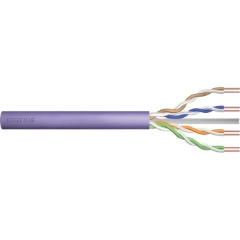 Digitus U/UTP Cat.6 (Gigabit) Καλώδιο Δικτύου Ethernet χωρίς ακροδέκτες 100m Μωβ DK-1616-VH-1