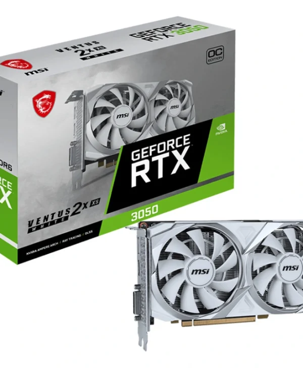 MSI GeForce RTX 3050 8GB GDDR6 Ventus 2X XS OC White Κάρτα Γραφικών V809-4299R