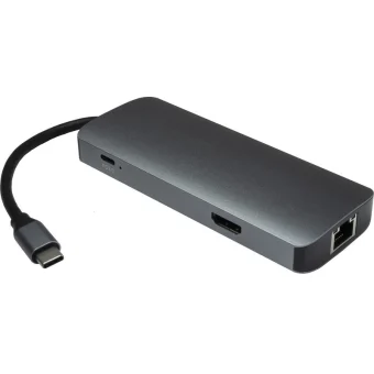Inter-Tech H-428 USB-C Docking Station με HDMI 4K PD Ethernet Μαύρο 88885665