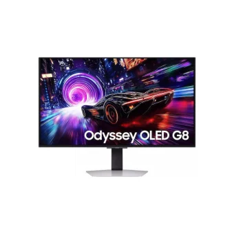 Samsung G8 G81SF OLED HDR Monitor 32" 4K 3840x2160 240Hz με Χρόνο Απόκρισης 0.03ms GTG Ασημί LS32FG814SUXEN