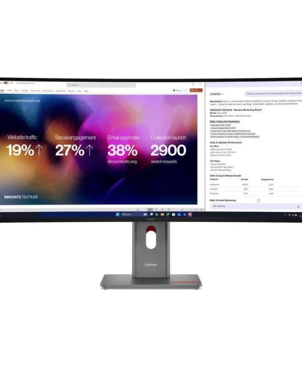Lenovo ThinkVision P40WD-40 Ultrawide IPS HDR Curved Monitor 39.7" 5120x2160 64B4GAT1EU