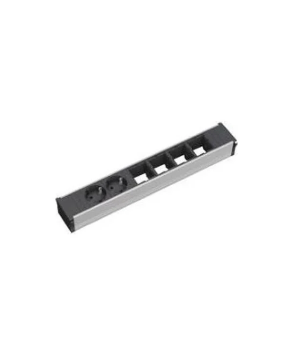 Bachmann Πολύπριζο 2 Θέσεων με USB-A Ασημί 912.005