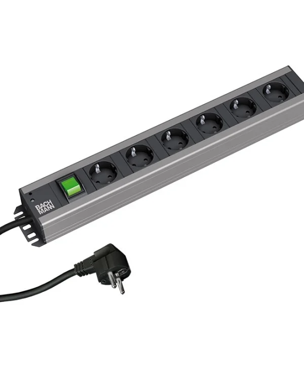 Bachmann Πολύπριζο 6 Θέσεων με USB-A, Διακόπτη και Καλώδιο 2m 300.003