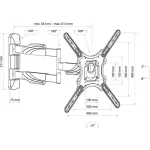 Schwaiger LWH35535513 Βάση Τηλεόρασης Τοίχου με Βραχίονα έως 75" και 35kg Μαύρο - Image 6