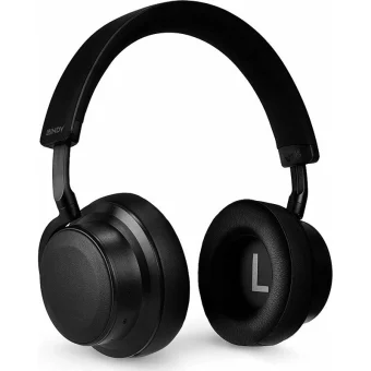 Lindy LH900XW Ασύρματα / Ενσύρματα Over Ear Ακουστικά με 30 ώρες Λειτουργίας Μαύρα 73203