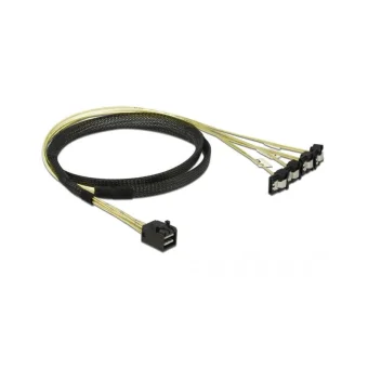 DeLock Mini SAS - 7-Pin SATA III 100cm Μαύρο 85685