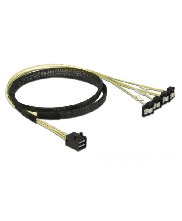 DeLock Mini SAS - 7-Pin SATA III 100cm Μαύρο 85685