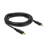 DeLock USB 2.0 Cable USB-C male - USB-C Μαύρο 3m 83325