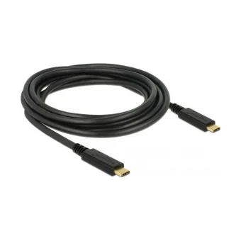 DeLock USB 2.0 Cable USB-C male - USB-C Μαύρο 3m 83325