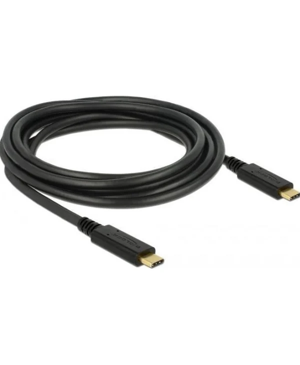 DeLock USB 2.0 Cable USB-C male - USB-C Μαύρο 3m 83325