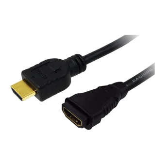 LogiLink HDMI 1.4 High Speed 1080p 120Hz Cable HDMI male - HDMI female 2m Μαύρο CH0056