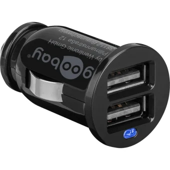 Goobay Φορτιστής Αυτοκινήτου 10.5W 2.1A με Θύρες: 2xUSB Μαύρος 44177
