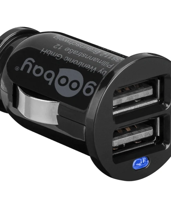 Goobay Φορτιστής Αυτοκινήτου 10.5W 2.1A με Θύρες: 2xUSB Μαύρος 44177