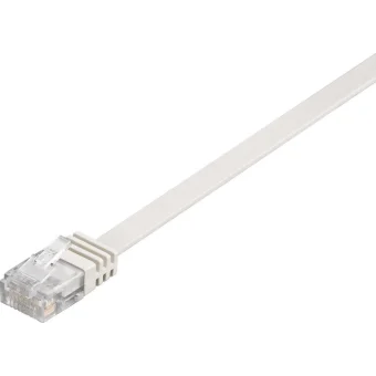 Goobay Flat U/UTP Cat.6 (Gigabit) Καλώδιο Δικτύου Ethernet 7m Λευκό 95155