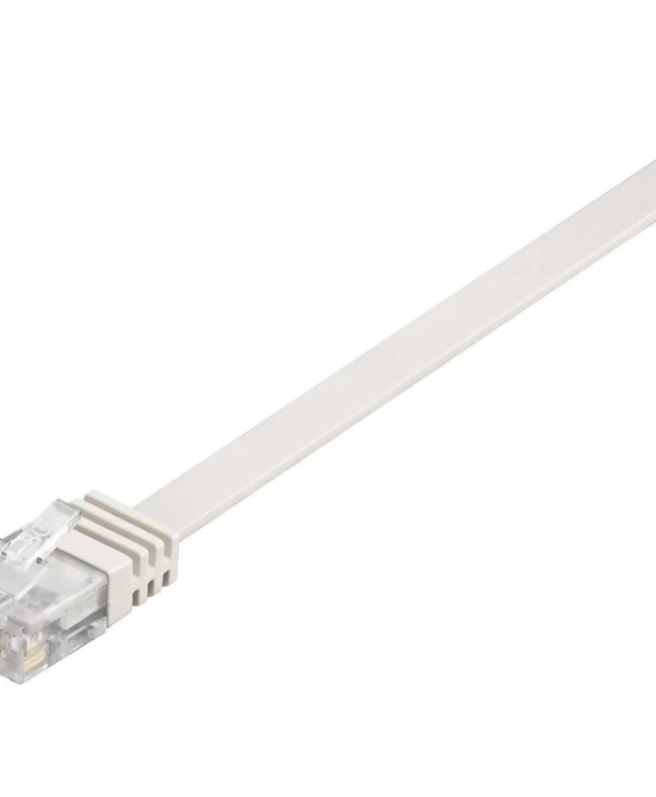 Goobay Flat U/UTP Cat.6 (Gigabit) Καλώδιο Δικτύου Ethernet 7m Λευκό 95155