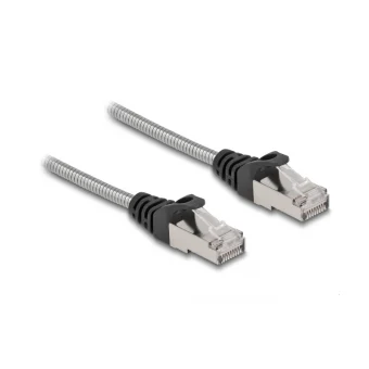 DeLock U/FTP (STP) Cat.6a (Gigabit) Καλώδιο Δικτύου Ethernet 1m Μαύρο 80249