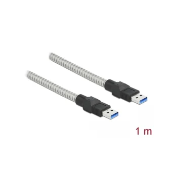 DeLock USB 2.0 Cable USB-A male - USB-A male Ασημί 1m 86775