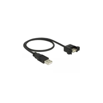 DeLock USB 2.0 Cable USB-A male - USB-A female Μαύρο 0.5m 85461