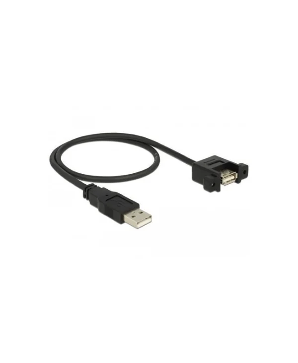 DeLock USB 2.0 Cable USB-A male - USB-A female Μαύρο 0.5m 85461