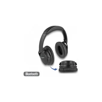 DeLock 27181 Ασύρματα / Ενσύρματα Over Ear Ακουστικά με 20 ώρες Λειτουργίας Μαύρα