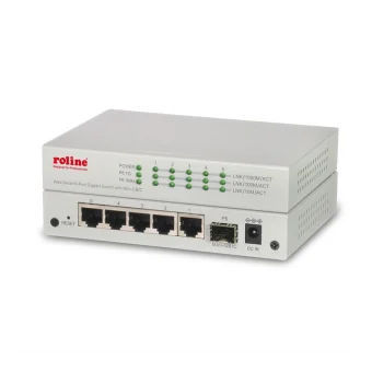 Roline 21.14.3523 Managed L2 Switch με 5 Θύρες Gigabit (1Gbps) Ethernet και 1 SFP Θύρα