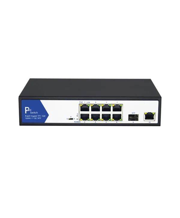 21.99.1193 Unmanaged L2 Switch με 8 Θύρες Gigabit (1Gbps) Ethernet και 1 SFP Θύρα