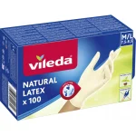 Vileda Γάντια Καθαριότητας Natural Latex Latex Medium Ροζ 179654 - Image 2